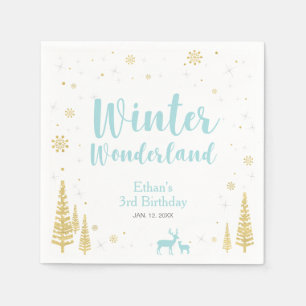 Winter Onederland 1. Geburtstag Party Paper Napkin Serviette