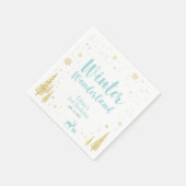 Winter Onederland 1. Geburtstag Party Paper Napkin Serviette (Ecke)