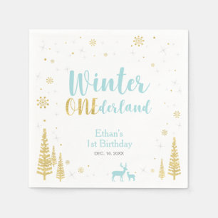 Winter Onederland 1. Geburtstag Party Paper Napkin Serviette