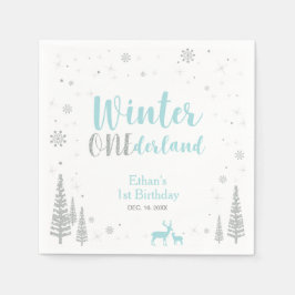 Winter Onederland 1. Geburtstag Party Paper Napkin Serviette