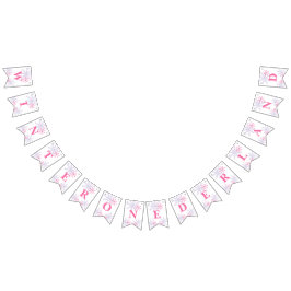 Winter Onederland 1. Geburtstag Pink Niedlich Mode Wimpelkette