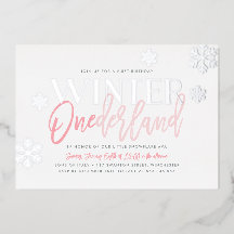 Winter ONEderland 1. Geburtstag Pink Silver