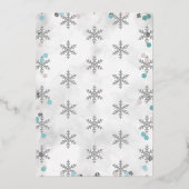 Winter ONEderland 1. Geburtstag Real Folieneinladung (Rückseite)