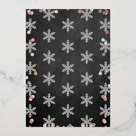 Winter ONEderland 1. Geburtstag Real Folieneinladung (Rückseite)