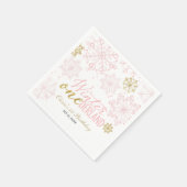 Winter Onederland 1. Geburtstag Serviette (Ecke)
