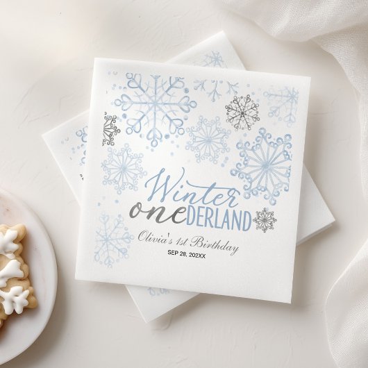 Winter Onederland 1. Geburtstag  Serviette