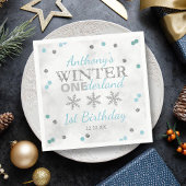 Winter ONEderland 1. Geburtstag Serviette