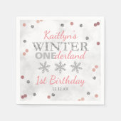 Winter ONEderland 1. Geburtstag Serviette (Vorderseite)