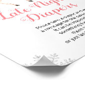 Winter Onederland 1. Geburtstag Späte Nacht Diaper Poster (Ecke)