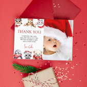 Winter Onederland 1. Geburtstag Tiere Dankeskarte