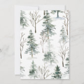 Winter Onederland 1. Geburtstag Tierwald Einladung (Rückseite)