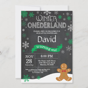 Winter Onederland 1. Geburtstagseinladung Einladung