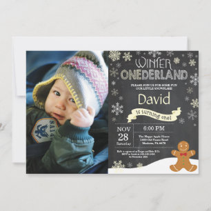 Winter Onederland 1. Geburtstagseinladung Einladung