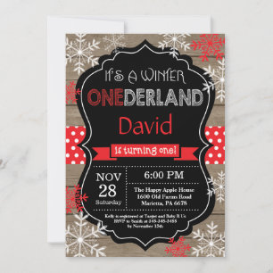 Winter Onederland 1. Geburtstagseinladung Einladung
