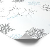 Winter Onederland 1. Geburtstagskarte & Geschenksz Poster (Ecke)