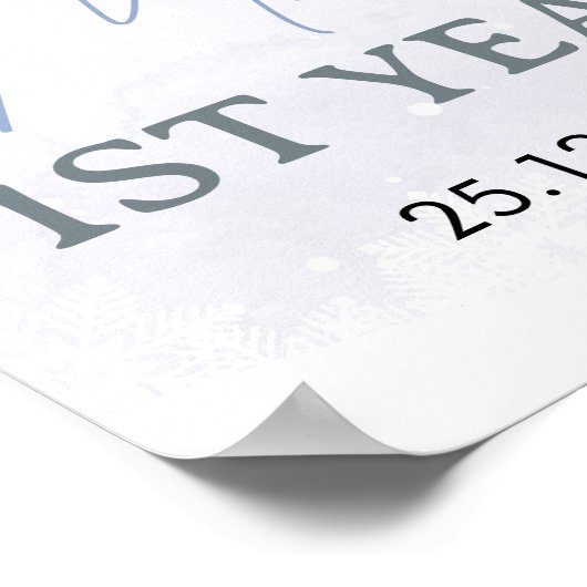 Winter Onederland 1. Jahr Foto Meilenstein Poster (Ecke)