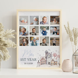 Winter Onederland 1. Jahr Foto Meilenstein Poster