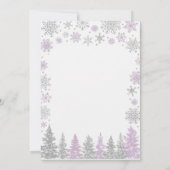 Winter ONEderland 1st Birthday Invitation Editable Einladung (Rückseite)