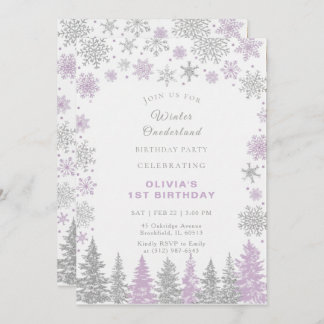 Winter ONEderland 1st Birthday Invitation Editable Einladung
