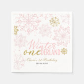 Winter Onederland 1st Birthday Serviette (Vorderseite)