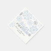 Winter Onederland 1st Birthday Serviette (Ecke)