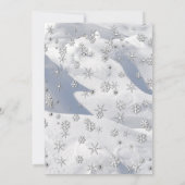 Winter ONEderland 1stt Birthday Snowflake Template Einladung (Rückseite)