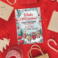 Winter ONEderland Animals Erste Geburtstagsparty