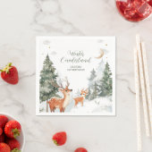 Winter Onederland Animations erstes Geburtstagspar Serviette (Beispiel)