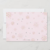 Winter Onederland Arctic Animals Snow 1st Birthday Einladung (Rückseite)