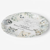 Winter ONEderland Arctic Animals Snowy Forest Pappteller (Schrägansicht)