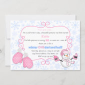 Winter Onederland Ball Birthday Einladung (Vorderseite)