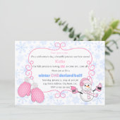 Winter Onederland Ball Birthday Einladung (Stehend Vorderseite)