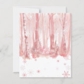 Winter Onederland Bär Rosa Erster Geburtstag Budge (Rückseite)
