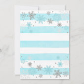 Winter ONEderland Birthday Einladung - Junge - WH (Rückseite)