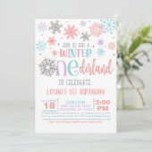 Winter ONEderland Birthday Einladung - PPB - WH (Stehend Vorderseite)