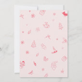 Winter Onederland Birthday Party Einladung (Rückseite)