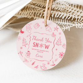 Winter Onederland Birthday Party Favor Tags Geschenkanhänger