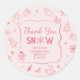 Winter Onederland Birthday Party Sticker