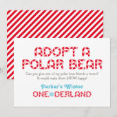 Winter ONEderland Birthday Polar Bear Gefälligkeit (Vorne/Hinten)
