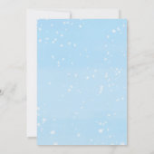 Winter ONEderland Blue Gold Junge 1. Geburtstag Einladung (Rückseite)