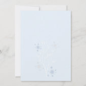 Winter Onederland Blue Polar Bear Boy 1. Geburtsta Einladung (Rückseite)