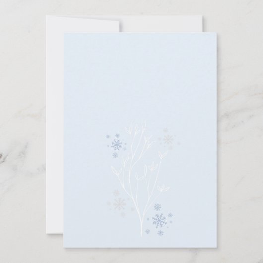 Winter Onederland Blue Polar Bear Boy 1. Geburtsta Einladung (Rückseite)