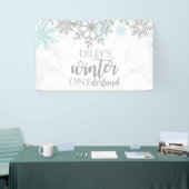 Winter Onederland Blue und Silver Snowflake Banner (Messeveranstaltung)