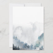 Winter ONEderland Boy 1. Geburtstag Berg Einladung (Rückseite)