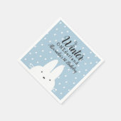 Winter ONEderland Boy 1. Geburtstag Blau Serviette (Ecke)