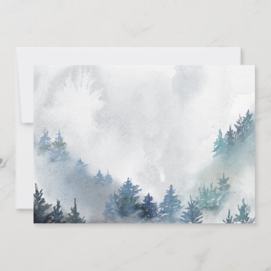 Winter ONEderland Boy 1. Geburtstag Einladung (Rückseite)