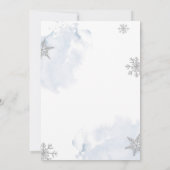 Winter Onederland Boy Blue Winter 1. Geburtstag Einladung (Rückseite)