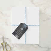 Winter ONEderland Chalk Blue Gray Custom Party Geschenkanhänger (Mit Garn)