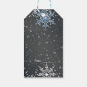 Winter ONEderland Chalk Blue Gray Custom Party Geschenkanhänger (Rückseite)