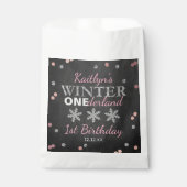 Winter ONEderland Chalkboard 1. Geburtstag Geschenktütchen (Vorderseite)